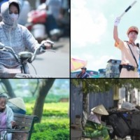 Chùm ảnh: Người Hà Nội trốn cái nắng như thiêu như đốt đầu tiên