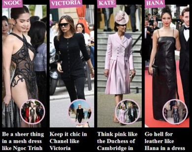Ngọc Trinh bị báo Anh chế giễu vì mặc váy 'phản cảm' tại LHP Cannes