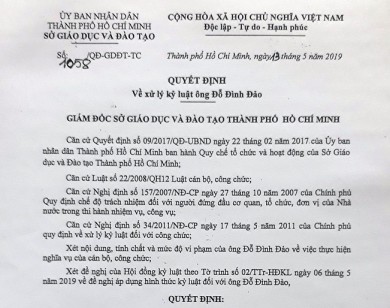 Nguyên Hiệu phó Trường THPT Nguyễn Thị Diệu… kiện Hiệu trưởng Đỗ Đình Đảo