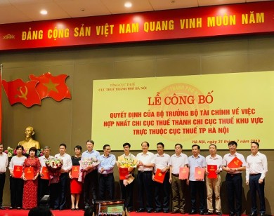 Hà Nội hợp nhất 6 chi cục thành 3 chi cục thuế khu vực