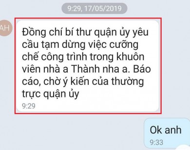 Tiếp vụ Phó Chủ tịch Thường trực HĐND và Chánh Thanh tra quận Thủ Đức xây nhà không phép: Lộ diện can thiệp dừng cưỡng chế!