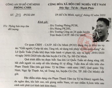 Truy tìm kẻ giữ 1 tỷ đồng do Tuấn “khỉ” cướp tại sòng bài ở Củ Chi