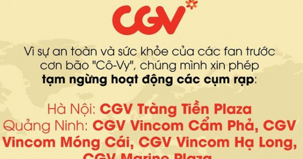 CGV đóng cửa rạp chiếu phim đầu tiên ở Hà Nội vì dịch COVID-19