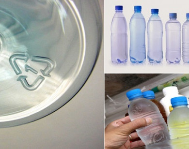 Lưu ý các ký hiệu đưới đáy chai, hộp nhựa để tránh bị nhiễm độc