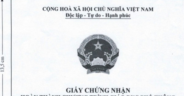 Học sinh "rớt" tốt nghiệp được cấp giấy chứng nhận hoàn thành chương trình giáo dục phổ thông