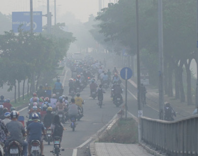 TP Hồ Chí Minh: Sương mù lại bao phủ bầu trời vì ô nhiễm?