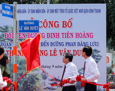 TP Hồ Chí Minh: Chính thức gắn tên đường Lê Văn Duyệt
