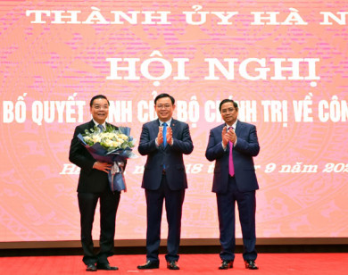 Đồng chí Chu Ngọc Anh được phân công làm Phó Bí thư Thành ủy Hà Nội