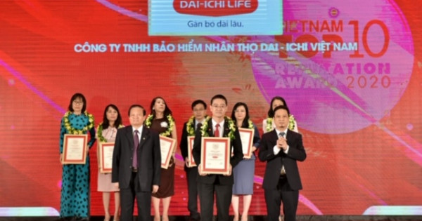 Dai-ichi Life Việt Nam đạt 'Top 10 Công ty Bảo hiểm Nhân thọ uy tín năm 2020' và 'Top 500 Doanh nghiệp tăng trưởng nhanh nhất Việt Nam'