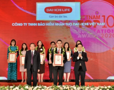 Dai-ichi Life Việt Nam đạt 'Top 10 Công ty Bảo hiểm Nhân thọ uy tín năm 2020' và 'Top 500 Doanh nghiệp tăng trưởng nhanh nhất Việt Nam'