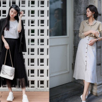 Học cách mix đồ với chân váy lửng để đi làm đi chơi đều nổi bật