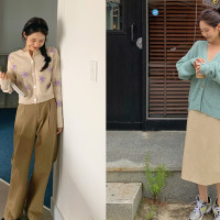 Công thức mix áo cardigan chuẩn như gái Hàn
