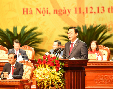 Đồng chí Vương Đình Huệ tiếp tục được bầu giữ chức Bí thư Thành ủy Hà Nội với số phiếu tuyệt đối