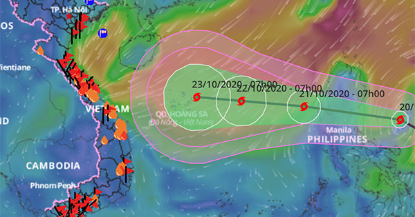 Áp thấp nhiệt đới đã mạnh thành bão, gió giật cấp 14 hướng vào miền Trung