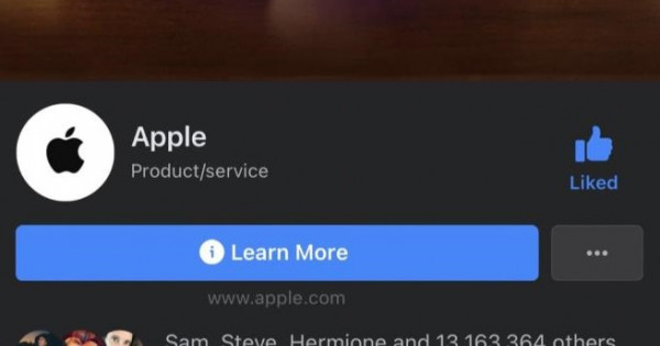 Facebook không gỡ "tick xanh" trên fanpage của Apple