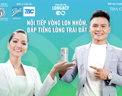 Quang Hải và H’Hen Niê kêu gọi cộng đồng cùng sử dụng và tái chế lon nhôm  nhằm bảo vệ môi trường