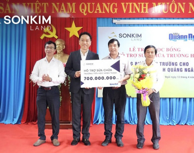 Sonkim Land nâng bước đến trường cho học sinh nghèo Quảng Ngãi
