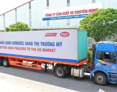 THACO đẩy mạnh xuất khẩu sơmi rơmoóc sang thị trường Mỹ