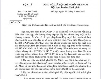 Người từ TP Hồ Chí Minh đi 62 địa phương khác phải tự cách ly 7 ngày, xét nghiệm 3 lần