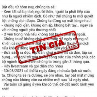 Xuất hiện thông tin giả mạo phát ngôn chỉ đạo chống dịch Covid-19 của Phó Thủ tướng
