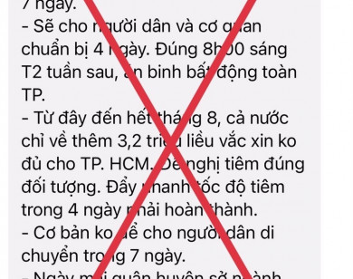 Hà Nội: Thông tin 'không cho người dân di chuyển trong 7 ngày' là giả mạo