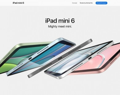 iPad mini 6 rò rỉ màu sắc qua bản render mới nhất