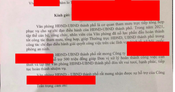 Bình Dương: TP Thuận An "xin" doanh nghiệp 500 triệu đồng để đón Tết?