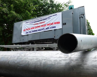 TP Hồ Chí Minh: Ngừng thuê "siêu" máy bơm chống ngập đường Nguyễn Hữu Cảnh
