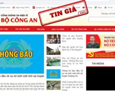Cảnh báo: Trò giả mạo website của Bộ Công an để lừa đảo chiếm đoạt tài sản