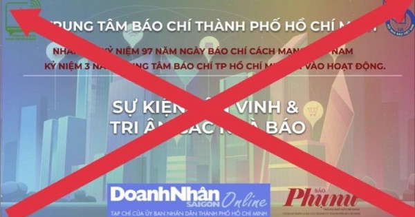 Thông tin Trung tâm báo chí TP Hồ Chí Minh kêu gọi tài trợ để tri ân nhà báo là ''giả mạo''