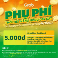 Grab ngồi phòng lạnh...hưởng 30% phụ thu phí nắng nóng!