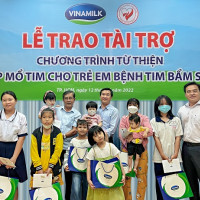 Gần 1.300 bệnh nhân nghèo đã được Vinamilk hỗ trợ phẫu thuật tim và mắt