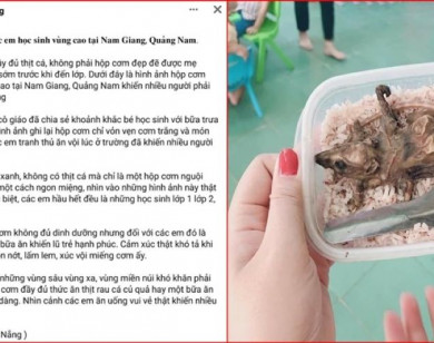 Xác minh chuyện học sinh chỉ ăn cơm trắng với ''thịt chuột'' ở Quảng Nam