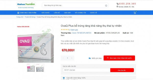 Cảnh báo: OvaQ Plus được quảng cáo "nổ" có tác dụng như thuốc chữa bệnh