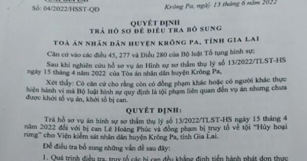 Làm rõ việc Ban QLRPH Nam Sông Ba có tạo điều kiện cho hành vi phạm tội