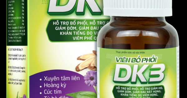 Thực phẩm bảo vệ sức khỏe Viên Bổ phổi DK3 và Dưỡng tâm an định thần ngon giấc vi phạm quảng cáo