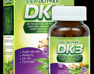 Thực phẩm bảo vệ sức khỏe Viên Bổ phổi DK3 và Dưỡng tâm an định thần ngon giấc vi phạm quảng cáo