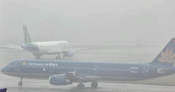 Thời tiết xấu có ảnh hưởng đến hoạt động của sân bay Nội Bài?