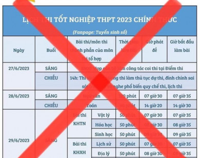Cảnh báo: Mạo danh Bộ GD&ĐT đăng tin sai lệch về Kỳ thi tốt nghiệp THPT 2023