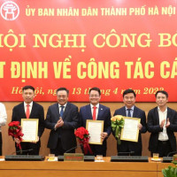 UBND TP Hà Nội công bố quyết định bổ nhiệm lãnh đạo các đơn vị