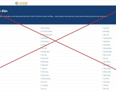 Xuất hiện nhiều website ''giả mạo'' thông tin lịch cắt điện ở miền Bắc