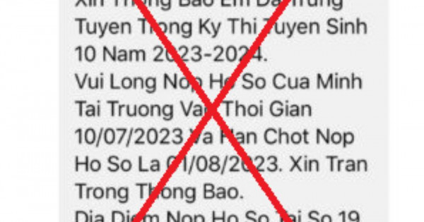 TP Hồ Chí Minh cảnh báo về tin nhắn giả mạo trúng tuyển vào lớp 10