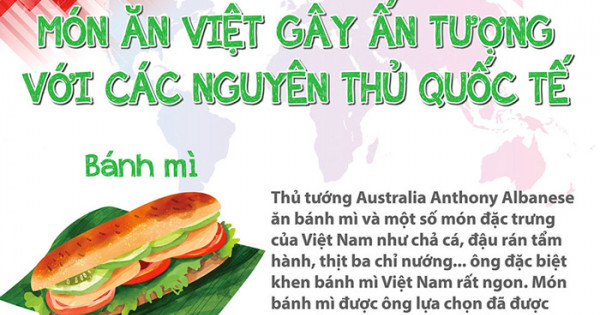 Món ăn Việt gây ấn tượng với các nguyên thủ quốc tế