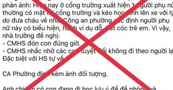 Bác bỏ thông tin xảy ra ''bắt cóc trẻ em'' ở quận Hà Đông