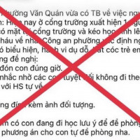 Bác bỏ thông tin xảy ra ''bắt cóc trẻ em'' ở quận Hà Đông