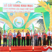 Festival Quốc tế ngành hàng lúa gạo Việt Nam-Hậu Giang 2023: Khai mạc triển lãm Con đường lúa gạo Vi