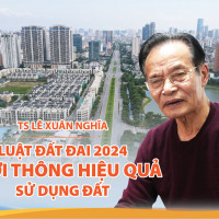 TS Lê Xuân Nghĩa: Luật Đất đai 2024 khơi thông hiệu quả sử dụng đất