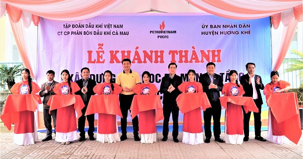 Phân Bón Cà Mau tài trợ 5 tỷ đồng xây dựng 8 phòng học tại trường THCS Hà Linh