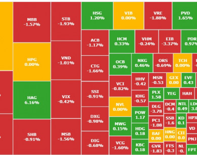 Chứng khoán ngày 4/10: Nhóm tài chính giảm mạnh, VN-Index lao dốc về 1.270 điểm