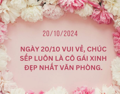 Lời chúc mừng Ngày Phụ nữ Việt Nam 20/10 tặng sếp, đồng nghiệp, nhân viên nữ